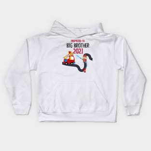 Big Brother 2021 With Fire Engine / Fire Engine Kids Hoodie